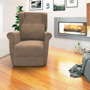 Poltrona relax reclinabile elettrica alzapersona grigio talpa Flora Baldiflex frontale