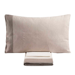 Baldiflex completo letto in puro cotone Aida con lenzuola e federe con balza bianco