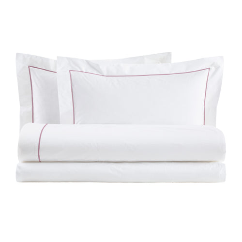 Baldiflex completo letto in percalle di puro cotone con bacchetta kira con lenzuola e federe rosa