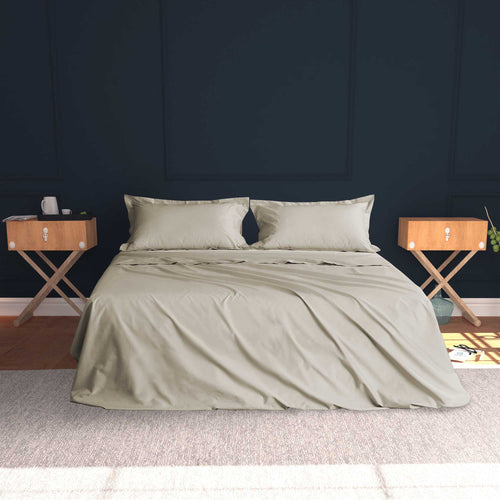 Baldiflex completo letto con lenzuola e federe grigio perla