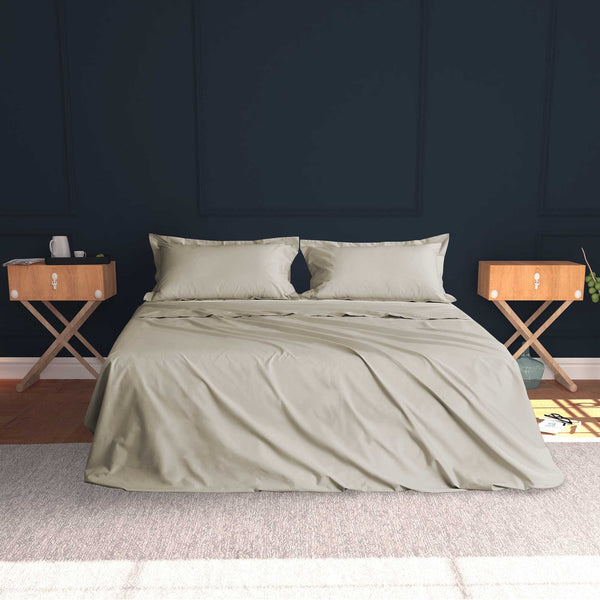 Baldiflex completo letto con lenzuola e federe grigio perla