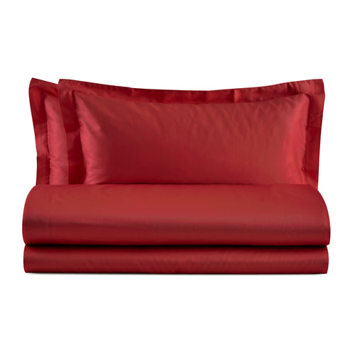 Baldiflex completo letto in raso con lenzuola e federe bordeaux