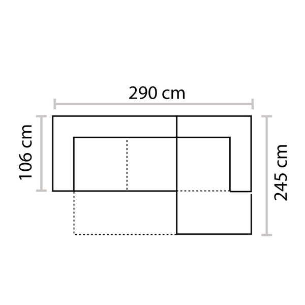 Baldiflex divano letto angolare con penisola Ca' del Bosco
