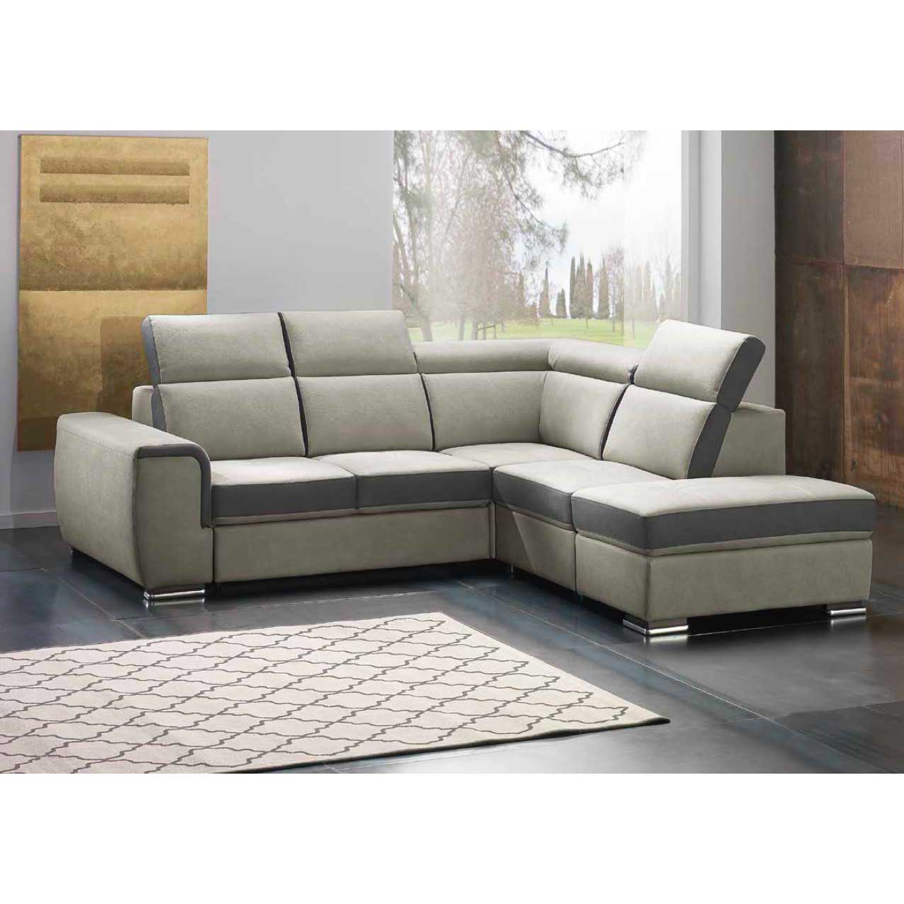 Letto Estraibile Divano Letto Angolare Larghezza 200 Cm Divano