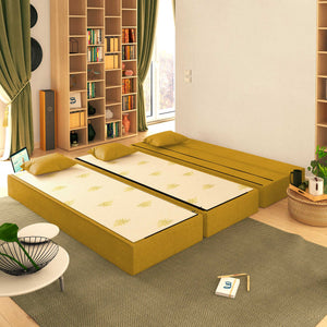 Baldiflex divano letto 3 posti TreTris ambra