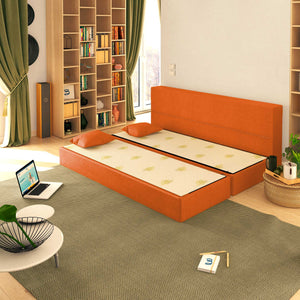 Baldiflex divano letto 3 posti TreTris arancione