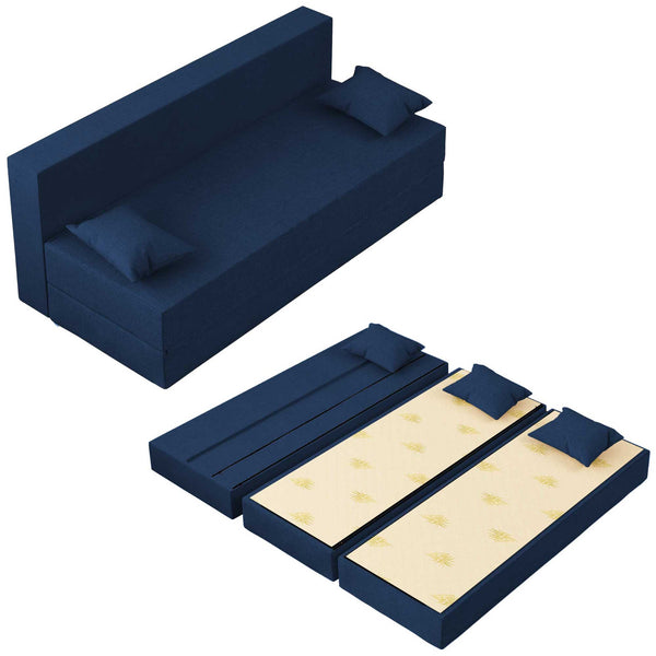 Baldiflex divano letto 3 posti TreTris blu