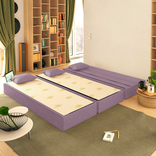 Baldiflex divano letto 3 posti TreTris lilla