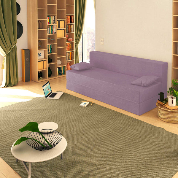 Baldiflex divano letto 3 posti TreTris lilla