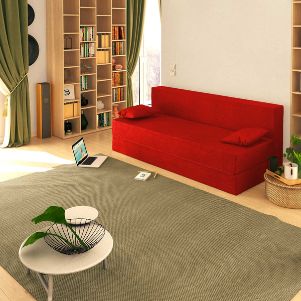 Baldiflex divano letto 3 posti TreTris rosso cardinale