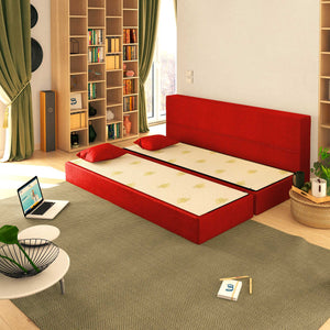 Baldiflex divano letto 3 posti TreTris rosso cardinale