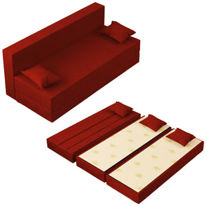 Baldiflex divano letto 3 posti TreTris rosso pompeiano