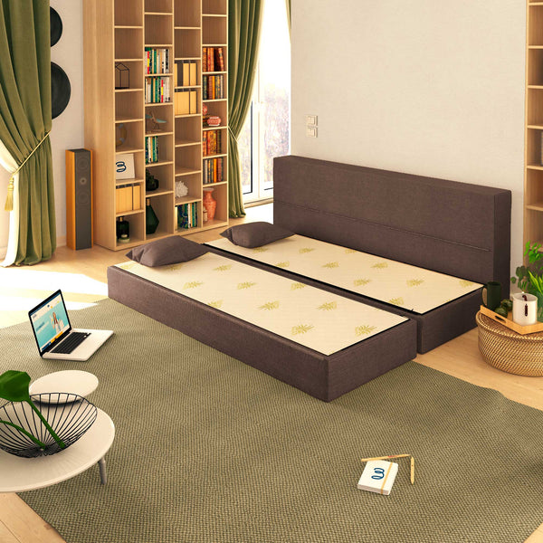 Baldiflex divano letto 3 posti TreTris seppia