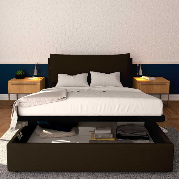  Baldiflex letto contenitore king size in ecopelle sfoderabile Giuliano marrone scuro