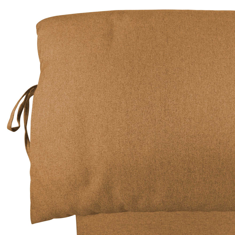 Baldiflex letto contenitore king size in ecopelle sfoderabile Licia Soft marrone chiaro testata
