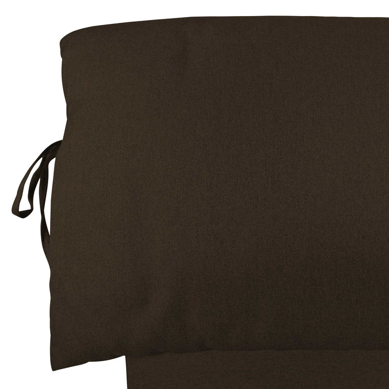 Baldiflex letto contenitore king size in ecopelle sfoderabile Licia Soft marrone scuro testata