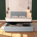 Baldiflex letto contenitore matrimoniale in ecopelle sfoderabile Rossano grigio chiaro