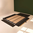 Baldiflex letto contenitore matrimoniale in ecopelle sfoderabile Rossano marrone scuro