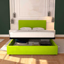 Baldiflex letto contenitore matrimoniale in ecopelle sfoderabile Rossano verde mela