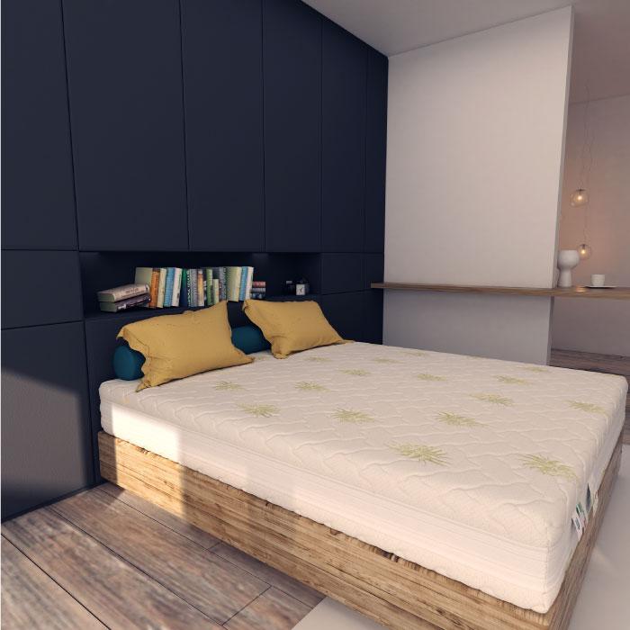 Materasso memory e poliuretano alto 20 cm Baldiflex