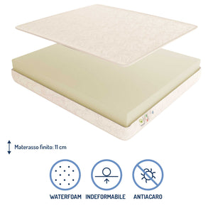 Materasso in poliuretano alto 11 cm Baldiflex Easy Aloe Small composizione