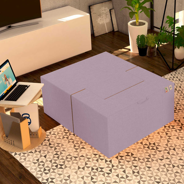 Baldiflex poltrona pouf con poggiapiedi Praticha lilla