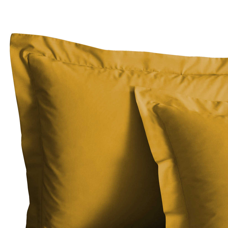 Baldiflex set con lenzuolo di sopra e federe per cuscini giallo senapee