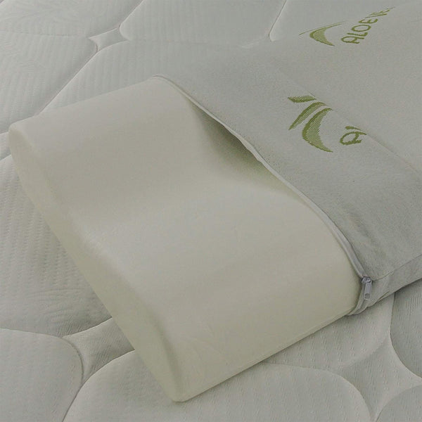 Cuscini cervicale mal di collo in memory con fodera in Aloe vera Baldiflex dettaglio