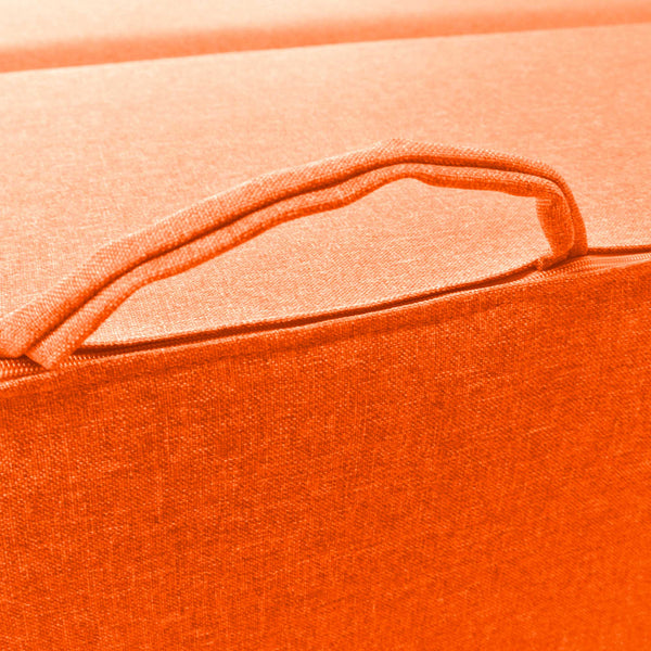 Divanoletto matrimoniale in memory Baldiflex Praticho arancione maniglia