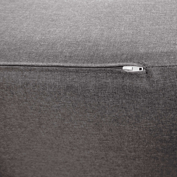 Divanoletto matrimoniale in memory Baldiflex Praticho grigio zip