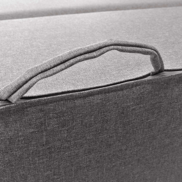 Divanoletto matrimoniale in memory Baldiflex Praticho grigio maniglia