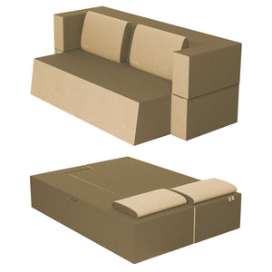 Divanoletto matrimoniale in memory Baldiflex Praticho oro antico struttura