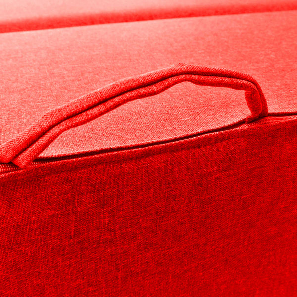 Divanoletto matrimoniale in memory Baldiflex Praticho rosso cardinale maniglia