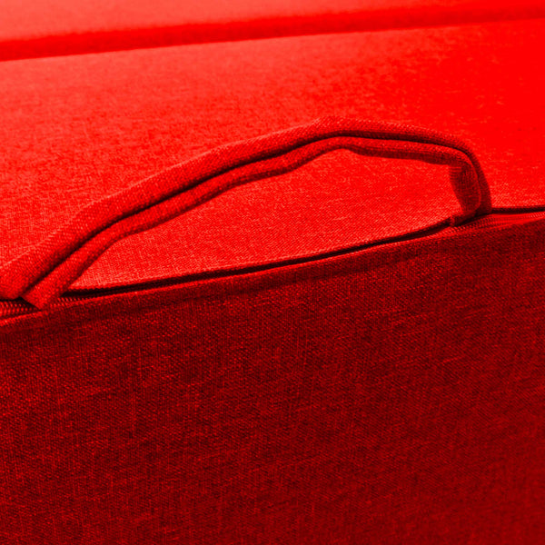 Divanoletto matrimoniale in memory Baldiflex Praticho rosso pompeiano maniglia