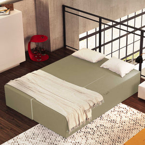 Divanoletto matrimoniale in memory Baldiflex Praticho sabbia aperto