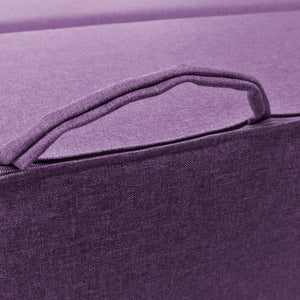 Divanoletto matrimoniale in memory Baldiflex Praticho viola maniglia