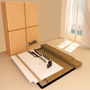 Letto contenitore king size in ecopelle nocciola Baldiflex Dublino scatola