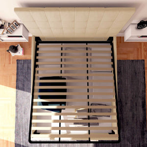 Letto contenitore king size in tessuto beige Baldiflex Dublino