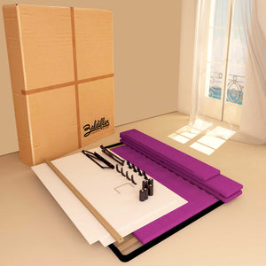 Letto contenitore king size in tessuto fucsia Baldiflex Dublino scatola