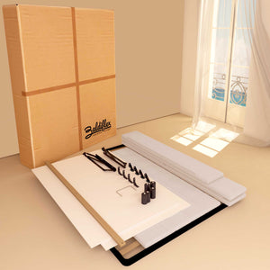 Letto contenitore king size in tessuto grigio chiaro Baldiflex Dublino scatola