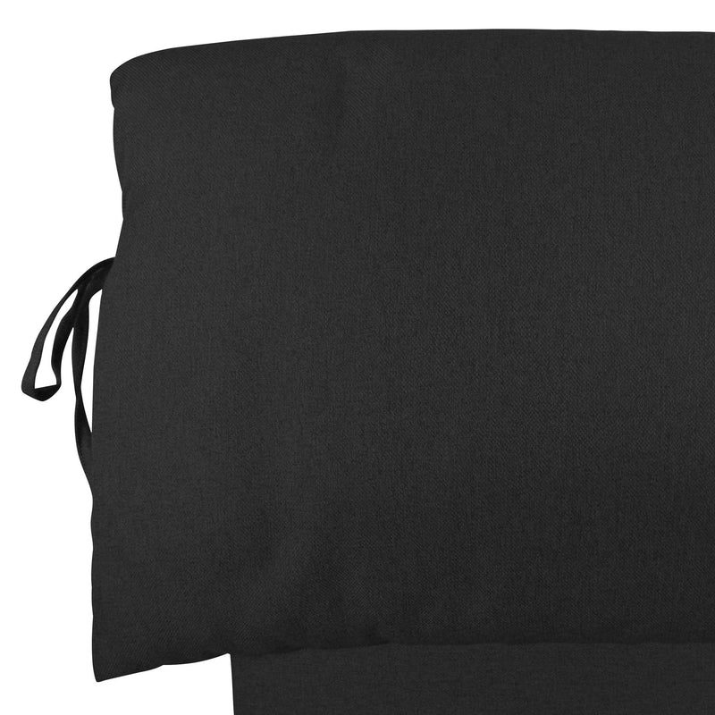 Letto contenitore king size in tessuto sfoderabile nero Baldiflex Licia Soft testata