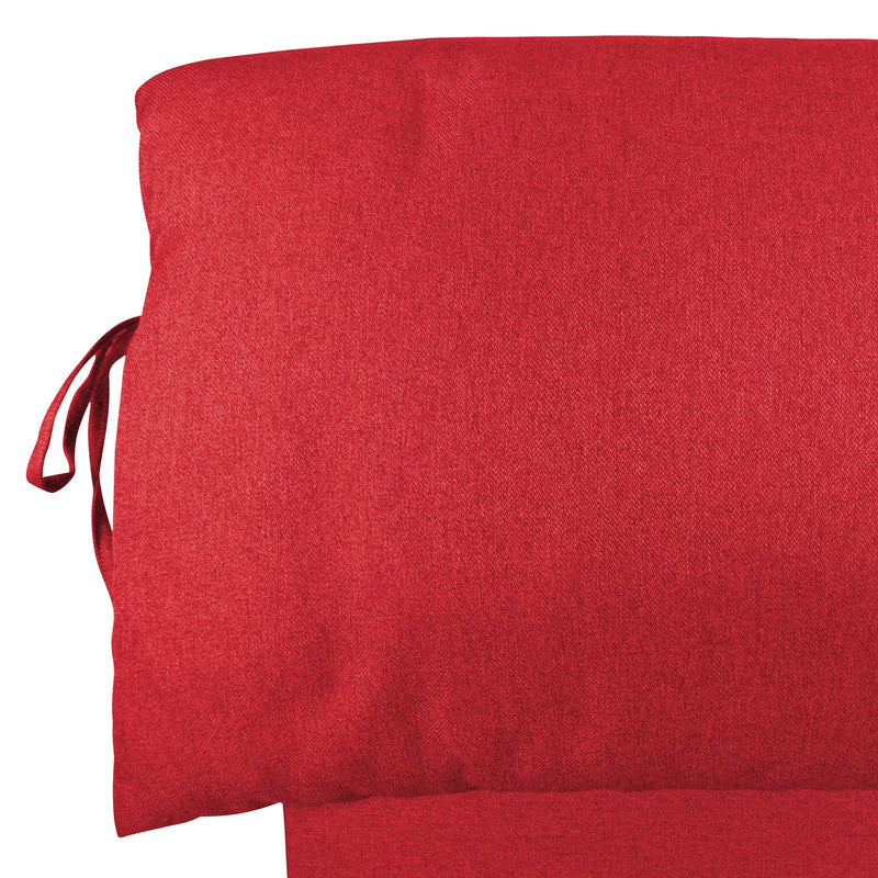 Letto contenitore matrimoniale in tessuto sfoderabile rosso Licia Soft Baldiflex testata