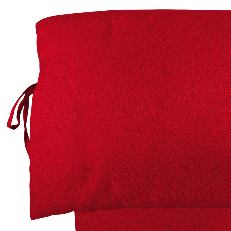 Letto contenitore singolo in ecopelle sfoderabile rosso Baldiflex Licia Soft testata