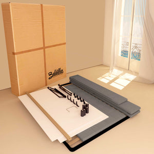 Letto contenitore singolo in tessuto grigio Baldiflex Dublino cartone