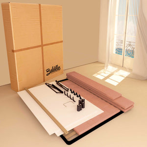 Letto contenitore singolo in tessuto rosa antico Baldiflex Dublino cartone