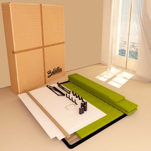 Letto contenitore singolo in tessuto verde Baldiflex Dublino cartone