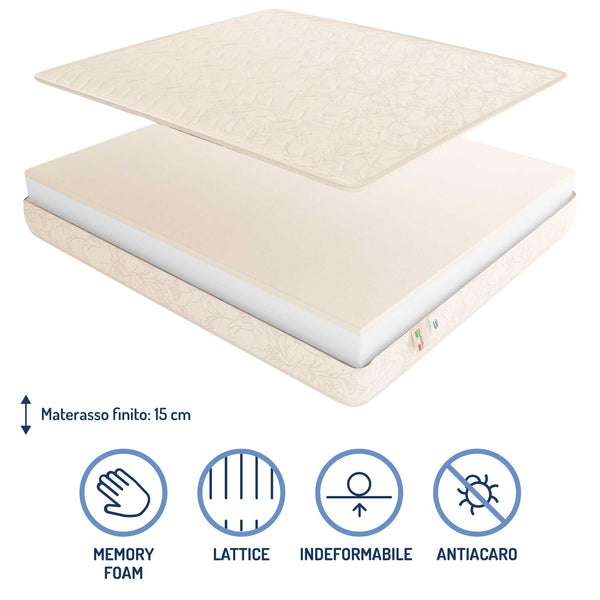 Materasso in lattice e memory Baldiflex Easy latex composizione