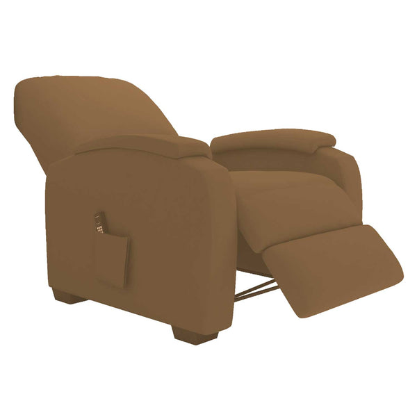 Poltrona elettrica reclinabile alzapersona Lady beige Baldiflex aperta