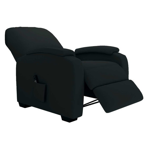 Poltrona elettrica reclinabile alzapersona Lady nera Baldiflex aperta