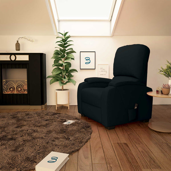 Poltrona elettrica reclinabile alzapersona Lady nera Baldiflex chiusa